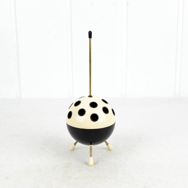 DUBLO cigarette dispenser 50s Sputnik cigarette ball design mid century cigarette puffer fish black white vintage rarity retro 