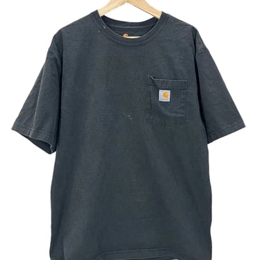 Carhartt Faded Black Pocket T-Shirt Large