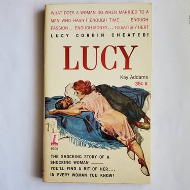 Vintage 1960s Pulp Fiction Paperback Book - Lucy - 60s Home Decor - 60s Paperback Books 