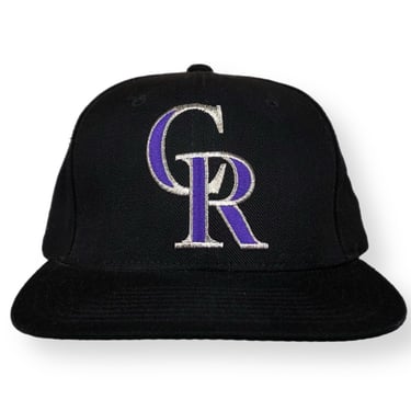 Vintage 90s Starter The Right Hat Colorado Rockies Baseball Embroidered MLB Plain Logo Strap Back Hat Cap 