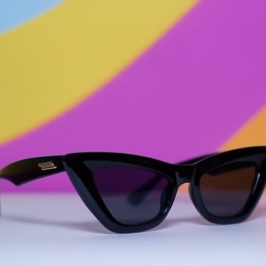 Retro Black Frame Cat Eye Sunglasses Vintage 50s Inspired 