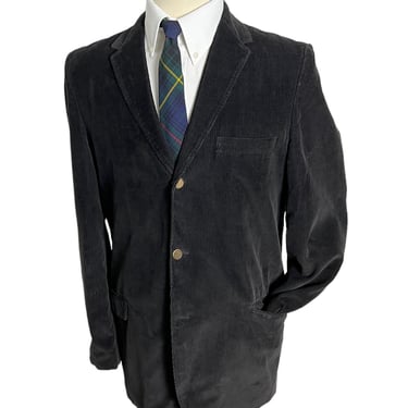 Vintage 1960s CAMPUS Corduroy Sack Sport Coat ~ size 38 Long ~ jacket / blazer ~ Preppy / Ivy Style / Trad ~ 