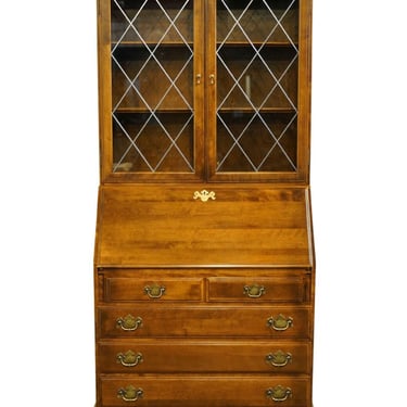 ETHAN ALLEN Classic Manor Solid Maple Secretary Desk w. Bookcase Hutch 15-9506 / 15-9507 