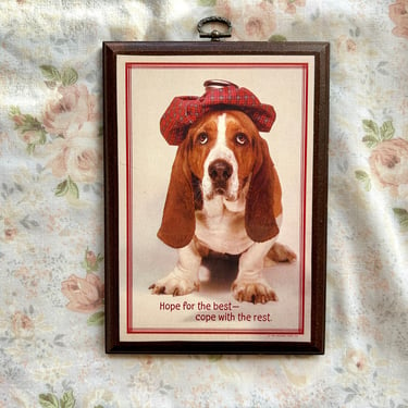 1980's Funny Basset Hound Wall Hanging from Hallmark 