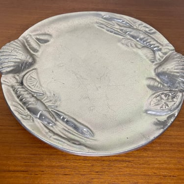 Vintage 1980s Metal Lobster Serving Platter Tray 