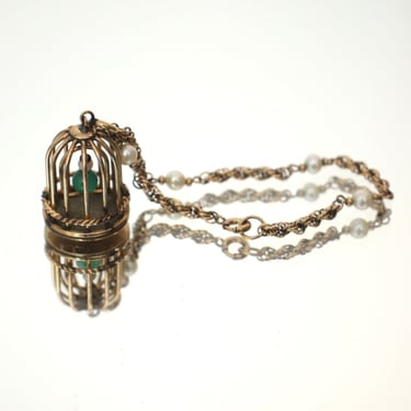 12K GF Birdcage Charm Bracelet