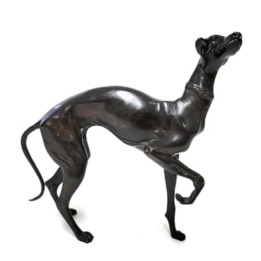 Bronze Greyhound Whippet Statue 