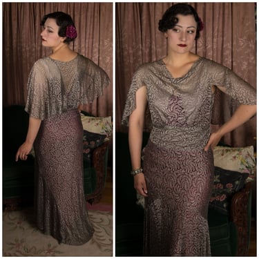 1930s Dress - Exquisite Shiny Silver Grey Silk | Fab Gabs - Seattle, WA |  ATTIC