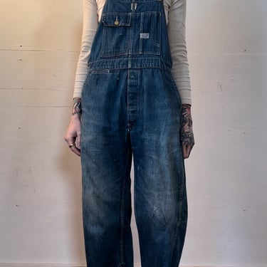 34” Waist, Vintage 1930s Big Smith Denim Overalls, Workwear 