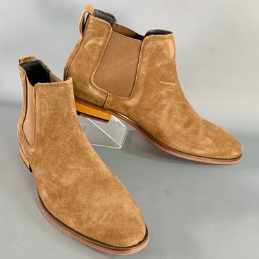 NORDSTROM Size 9 Lawrence Brown Suede Ankle Chelsea Boots  display picture 3