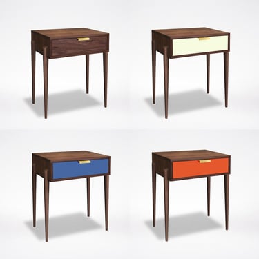 Wood Mid Century Modern Side Table- Apollo 