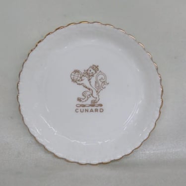Coalport England Bone China Cunard Cruise Line Coaster Saucer Trinket Dish 3317B