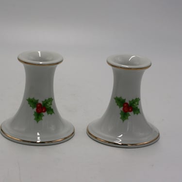 vintage Holly Berry candle holders made in Japan 