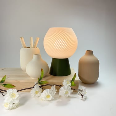 SOFIE Table Lamp - Spiral Lamp - Mushroom Lamp - Desk Lamp - Designed and Crafted by Honey & Ivy Studio in Portland, Oregon 