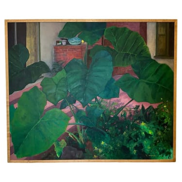 &quot;Secret Garden Retreat&quot; Large Bright Acrylic Painting by Pat Berger