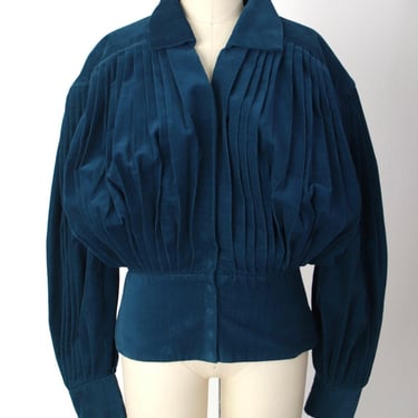 Norma Kamali Corduroy Pleated Jacket