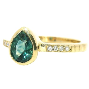 The Turchese - .88 Ct. Montana Sapphire Solitaire Ring