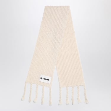 Jil Sander Ivory Mohair Blend Scarf Men