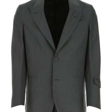 Fendi Man Dark Grey Linen Blend Blazer