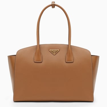 Prada Large Caramel-Coloured Leather Shopping Bag Women
