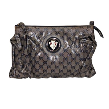 Gucci - Grey &amp; Navy Monogram Coated Canvas