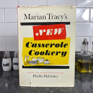 New Casserole Cookery by Marian Tracy (Hardcover) 1968 | Vintage Cookbook | Retro Recipes | Grandmas Dishes Recipes Collectible Cookbook 