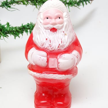 Vintage 1950's Santa,  Plastic MCM Retro Christmas Decor 