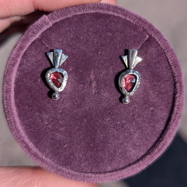 Pink Tourmaline Stud Earrings