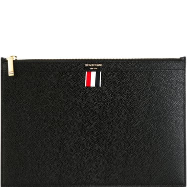 Thom Browne Unisex Small Document Holder In Pebble Grain Leather