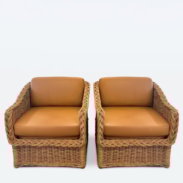 Wicker Works Lounge Chairs - Pair