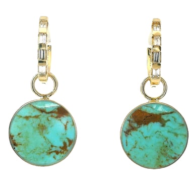 The Circ Earrings - Two Tone Turquoise