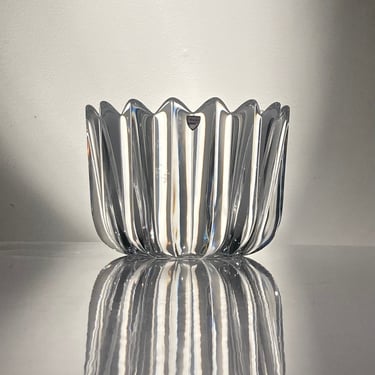 Vintage Orrefors crystal “crown” large bowl 