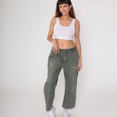 90s Carhartt 極太パンツ 36/32古着 オリーブ Carhartt Jeans 36 90s Workwear Carpenter Pants Olive Green | Shop