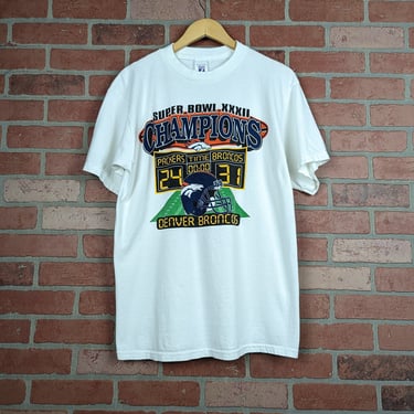Vintage 90s NFL Denver Broncos Superbowl XXXII ORIGINAL Sports Tee - Large 