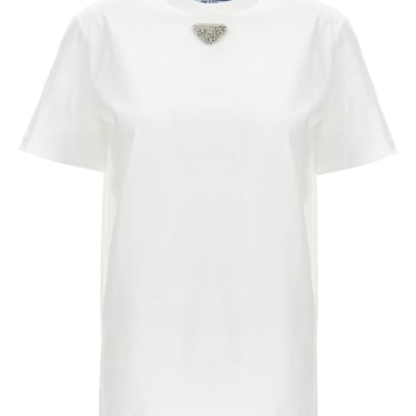 Prada Women Jewel Logo T-Shirt