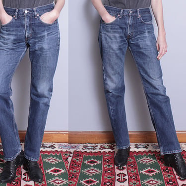 Vintage 1990's | 505 | Levi's | Faded | Medium Wash | 5 Pocket | Mid Rise | Denim | Jeans | M 