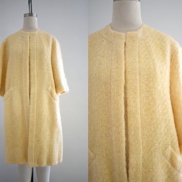 1960s Cream Mohair Blend Coat 