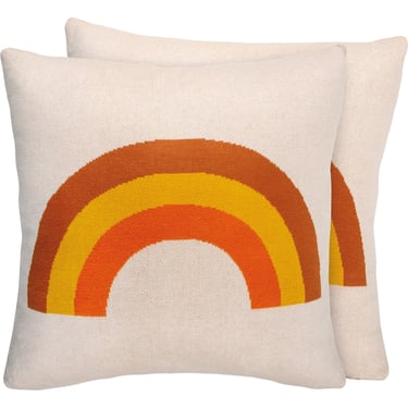 Tri-colored Rainbow Pillow