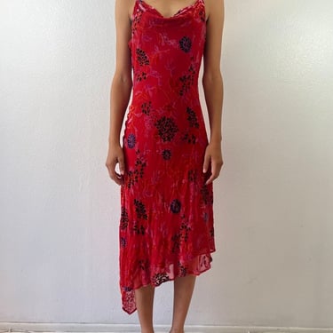 Vintage Lily Red Asymmetrical Dress by VintageRosemond