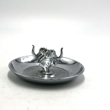 vintage Hamilton Product Chrome Elephant Ashtray 1950's 