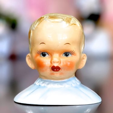 VINTAG: Bone China Baby Doll Head - Crafts - Doll Making - Decor - Conversation Piece 