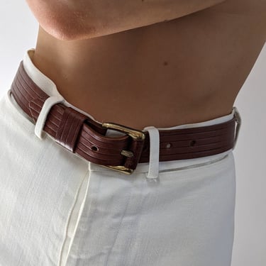 Vintage Chestnut Leather Belt