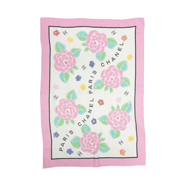 Chanel Pink Floral Print Sarong or Wrap Skirt