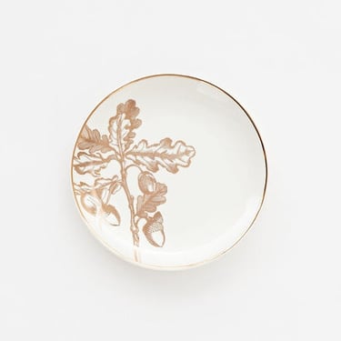 Gold Oak Leaf Plate