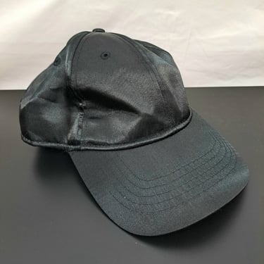 Vintage 1990s / Y2K Black Silky Hat 
