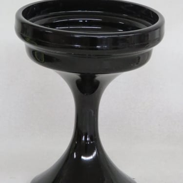 Westmoreland Black Glass Pedestal Base Candle Stick Holder 3210B