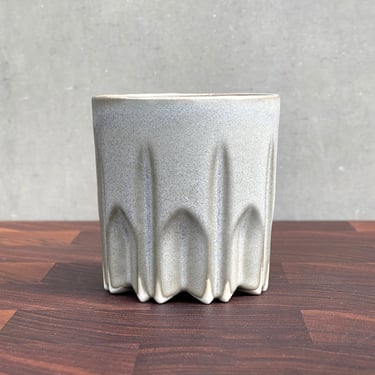 Porcelain Ceramic "Stealth Peak" Cup  -  Satin Blue Charcoal 