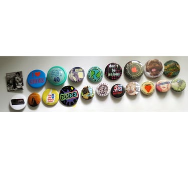 Vintage Pinback Buttons - Misc. Novelty Pins - You Choose - Retro & Modern 