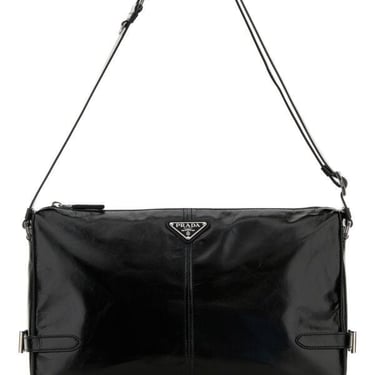 Prada Men Black Leather Crossbody Bag