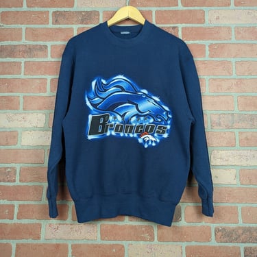Vintage 90s NFL Denver Broncos Football Logo ORIGINAL Crewneck Sweatshirt - Medium 